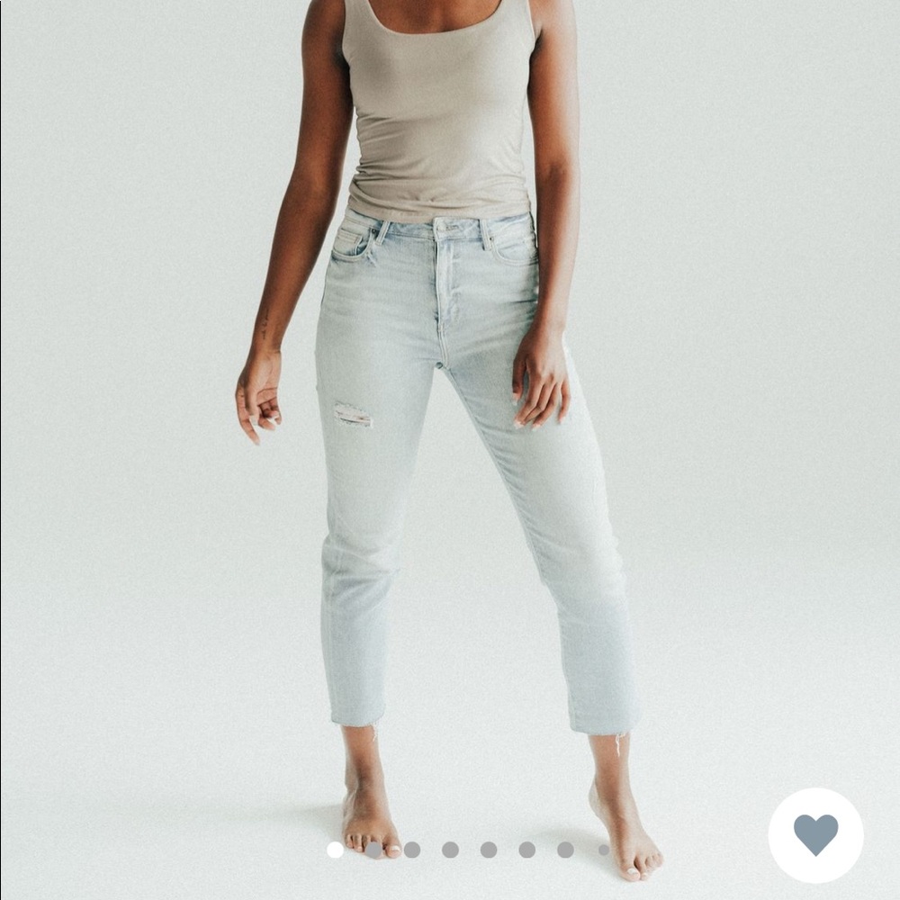 Chrissy High Rise Straight Leg Jeans, light wash